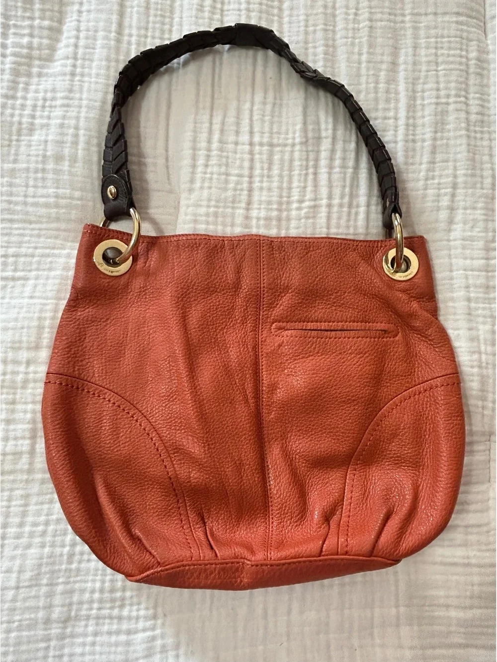 B Makowsky Leather Hobo Shoulder Bag Purse